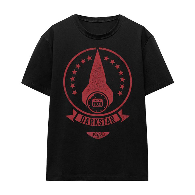Black - Front - Top Gun Unisex Adult Darkstar Logo T-Shirt