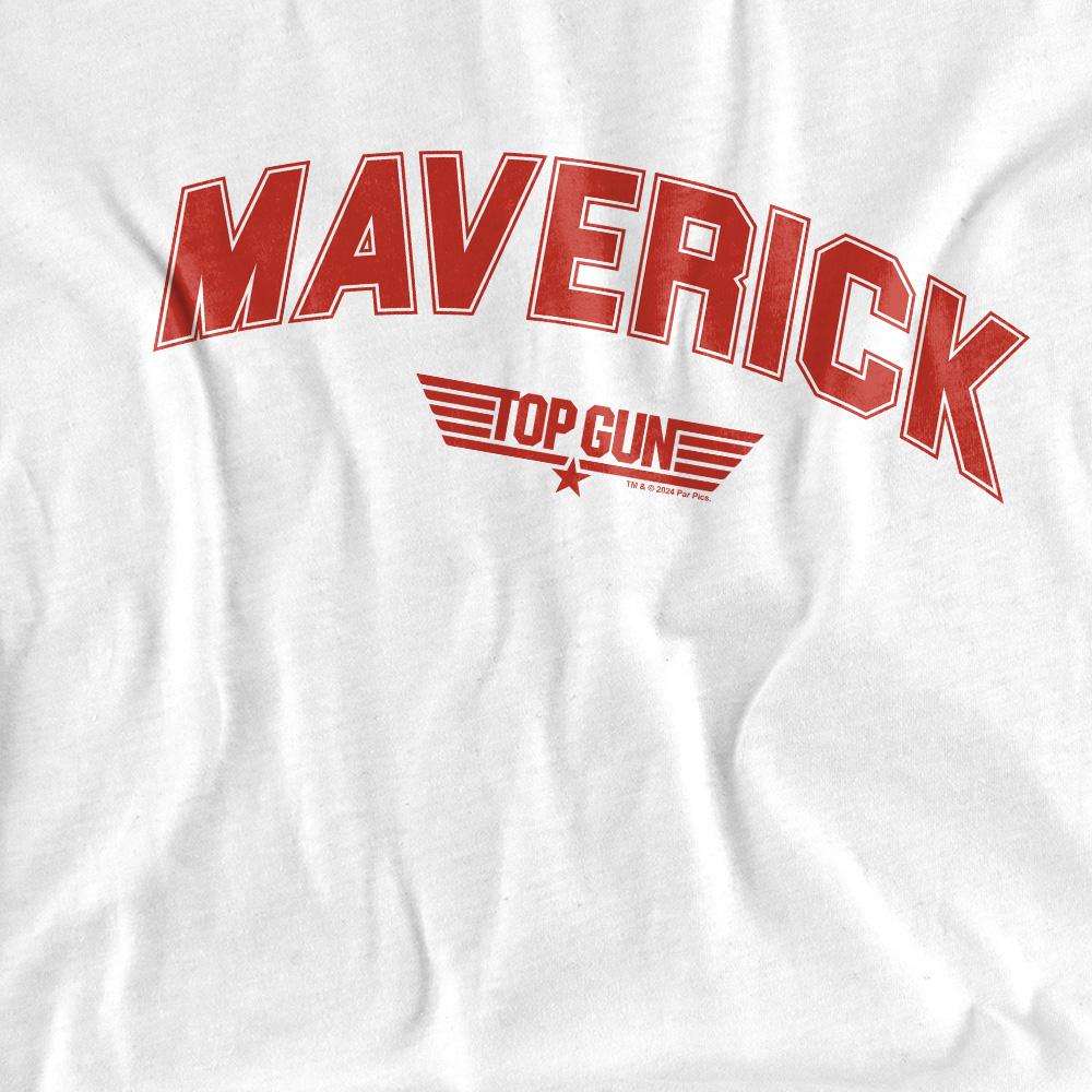 White - Pack Shot - Top Gun Unisex Adult Maverick Varsity T-Shirt