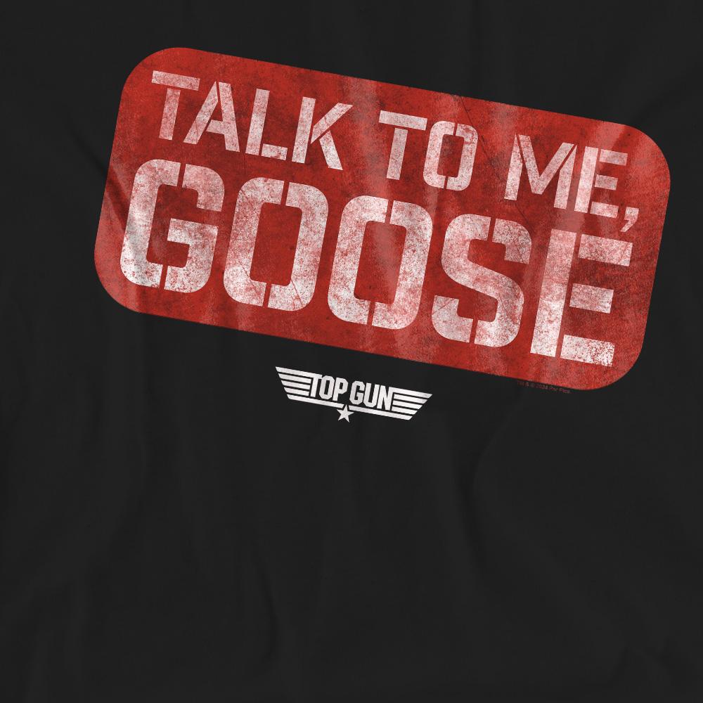 Black - Pack Shot - Top Gun Unisex Adult Talk To Me Goose Stamp T-Shirt