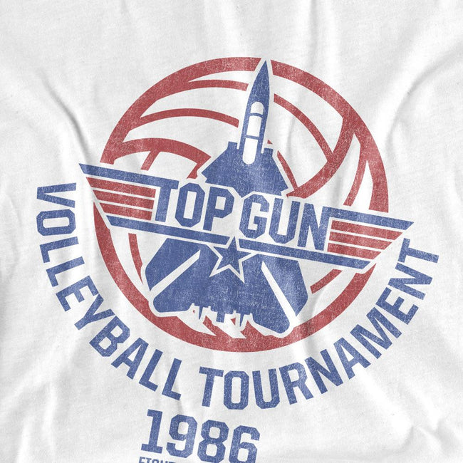 White - Pack Shot - Top Gun Unisex Adult Volleyball Tournament T-Shirt