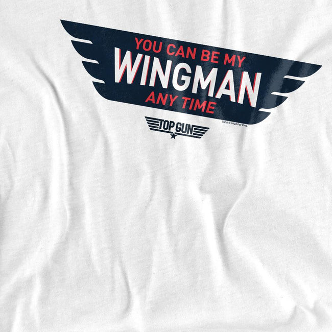 White - Pack Shot - Top Gun Unisex Adult Wingman Anytime T-Shirt