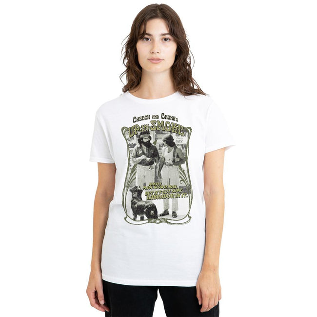 White - Side - Cheech & Chong Unisex Adult Up In Smoke Labrador T-Shirt