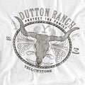 White - Side - Yellowstone Unisex Adult Dutton Ranch T-Shirt