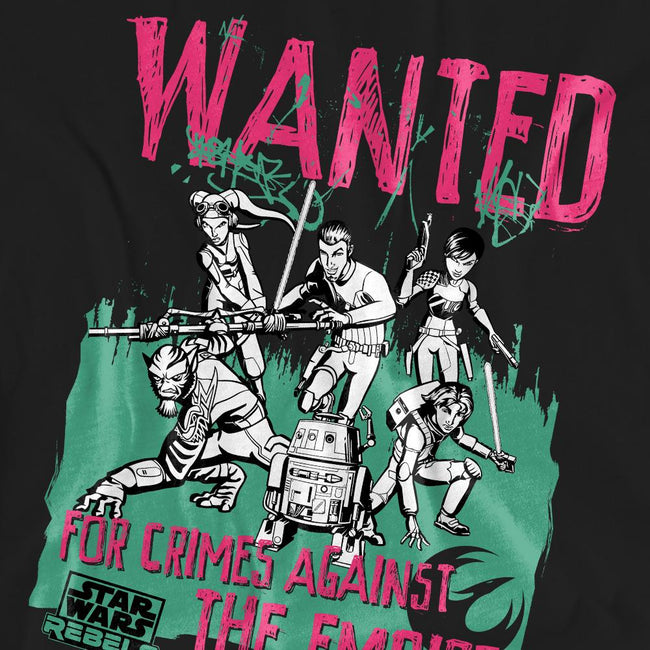 Black - Pack Shot - Star Wars Unisex Adult Wanted Rebels T-Shirt