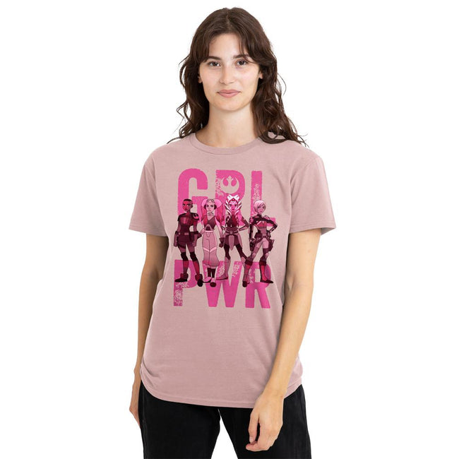 Pink - Side - Star Wars Unisex Adult Jar Jar Binks T-Shirt