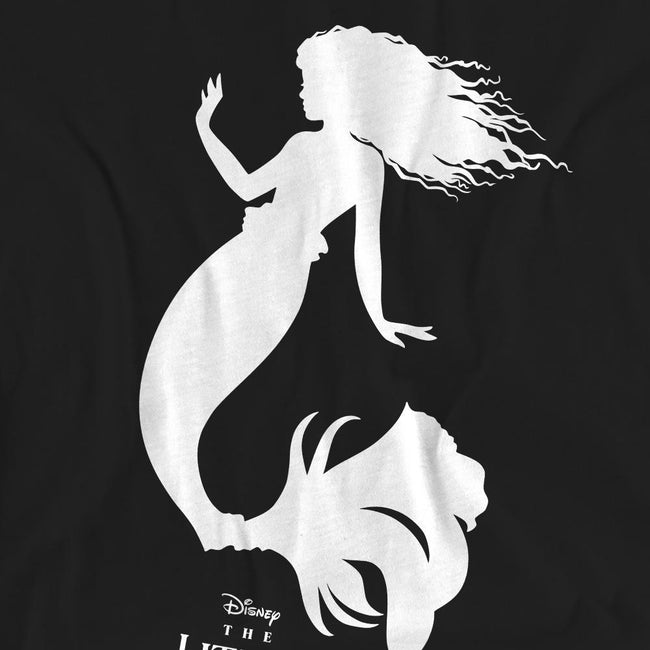 Black - Pack Shot - The Little Mermaid Unisex Adult Ariel Silhouette T-Shirt