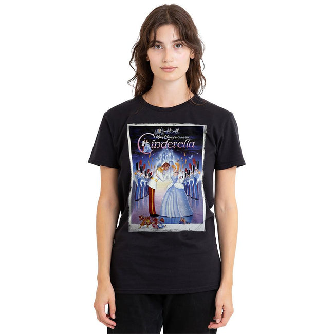Black - Side - Cinderella Unisex Adult Poster T-Shirt
