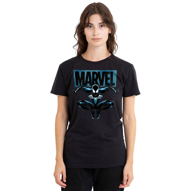 Black - Side - Spider-Man 2 Unisex Adult Gamerverse Spider Symbiote T-Shirt