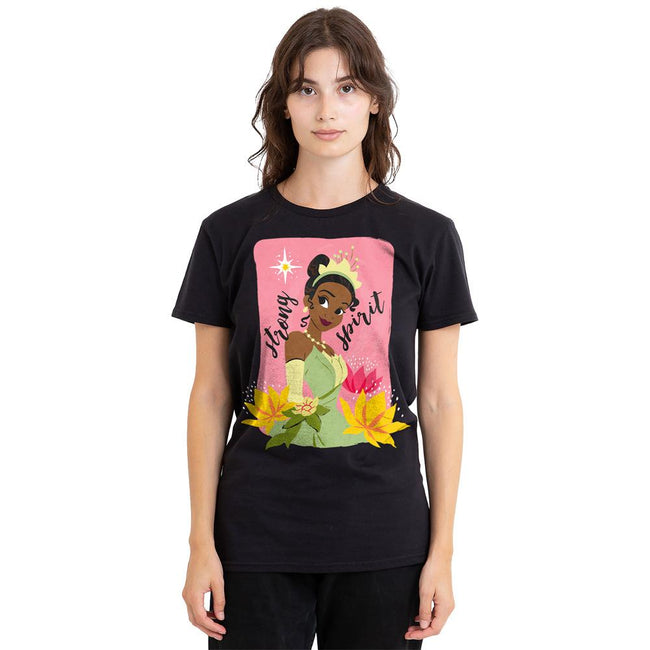 Black - Side - The Princess and the Frog Unisex Adult Strong Spirit Tiana T-Shirt