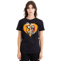 Black - Side - The Nightmare Before Christmas Unisex Adult Jack Sally Heart T-Shirt