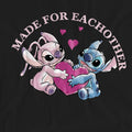 Black - Pack Shot - Lilo & Stitch Unisex Adult Made For Each Other T-Shirt
