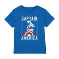 Royal Blue - Front - Captain America Childrens-Kids Stencil T-Shirt
