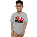 Heather Grey - Lifestyle - Captain America Childrens-Kids First Avenger T-Shirt