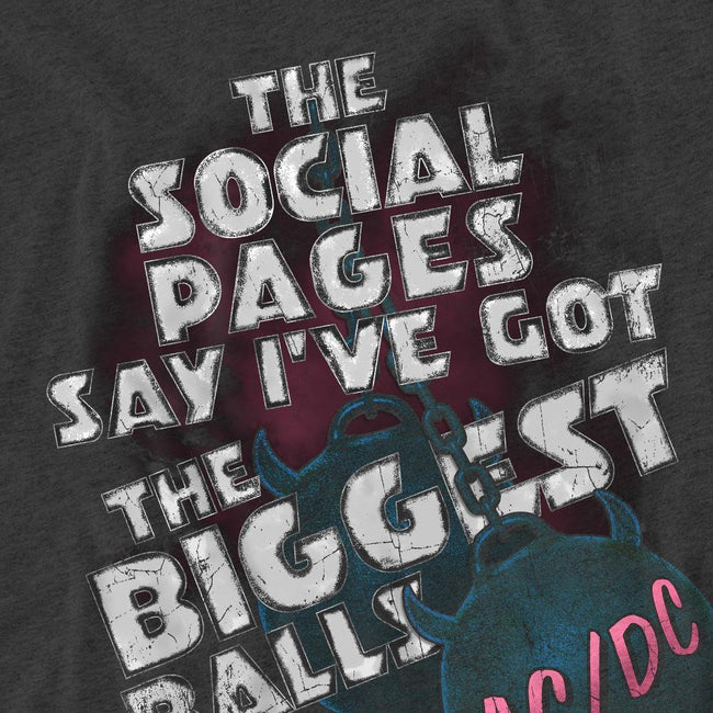 Charcoal - Pack Shot - AC-DC Unisex Adult Big Balls T-Shirt
