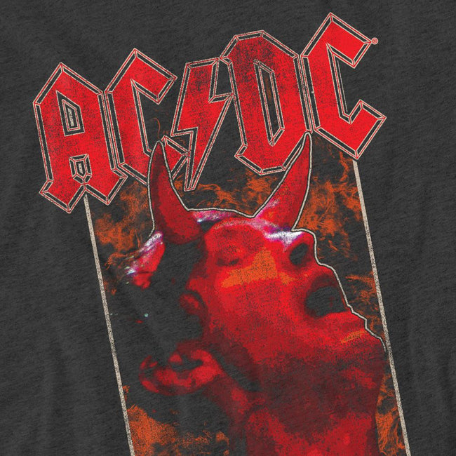 Charcoal - Side - AC-DC Unisex Adult Horns T-Shirt