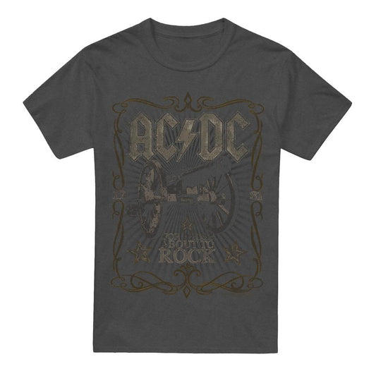 Charcoal - Front - AC-DC Unisex Adult Rock Label T-Shirt