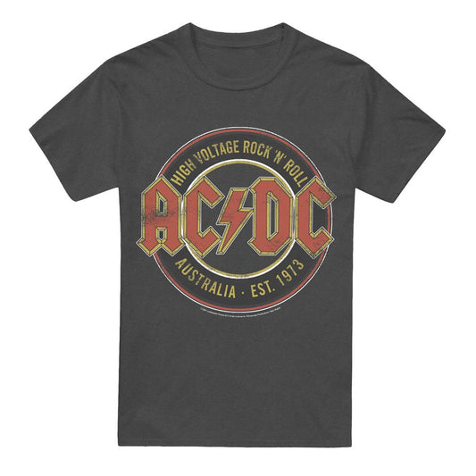 Charcoal - Front - AC-DC Unisex Adult Est. ´73 T-Shirt