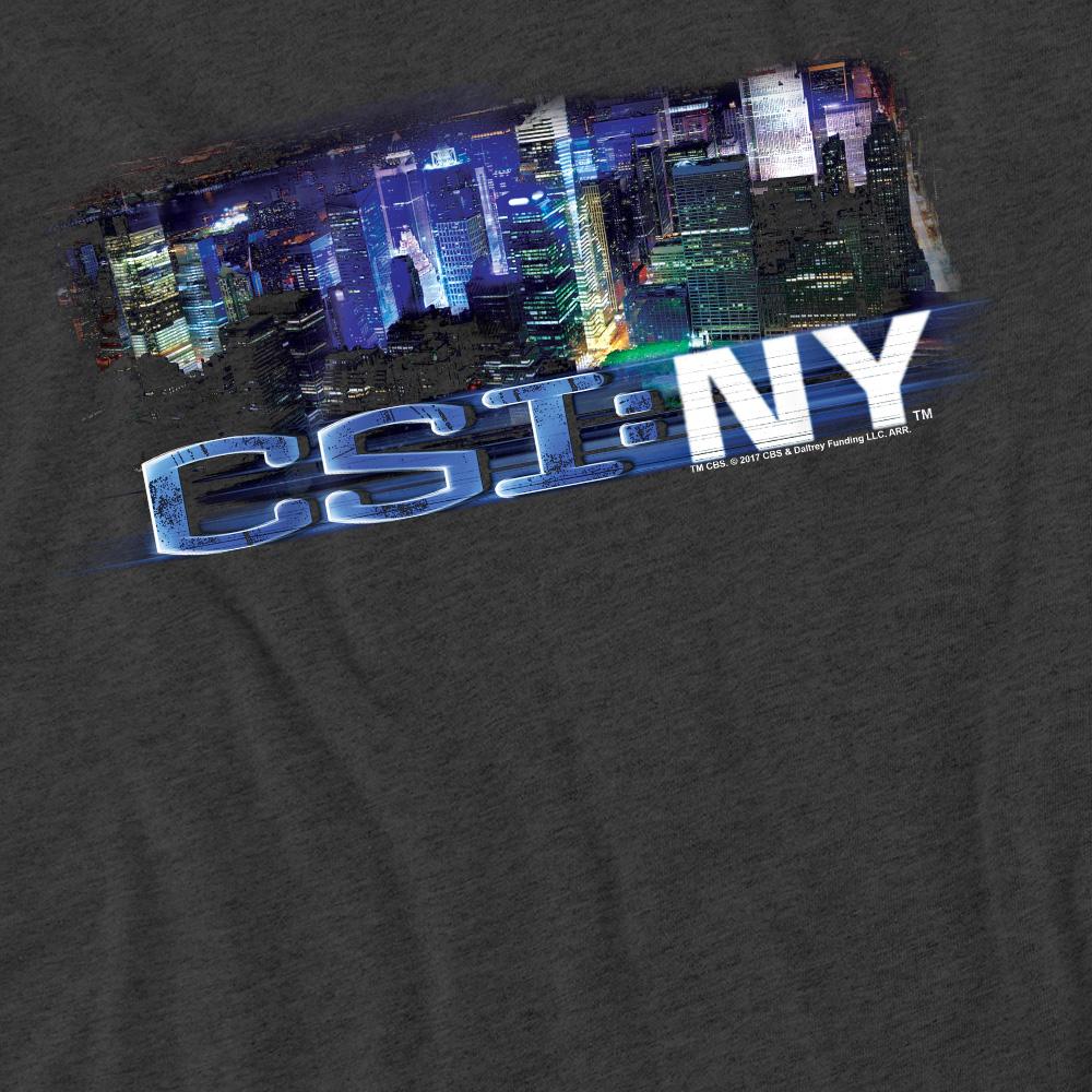 Charcoal - Pack Shot - CSI: NY Unisex Adult Never Rests T-Shirt