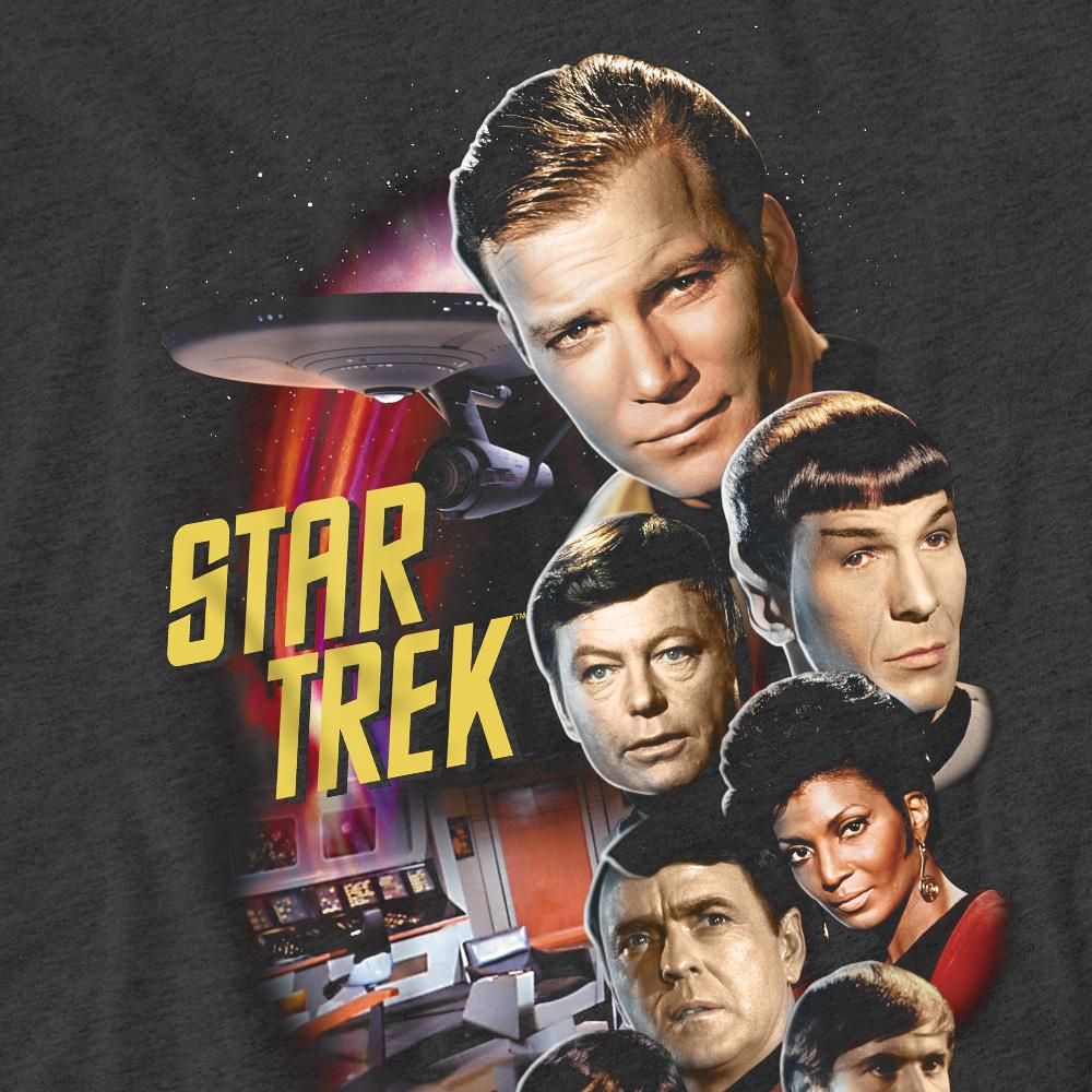Charcoal - Pack Shot - Star Trek Unisex Adult Classic Crew T-Shirt