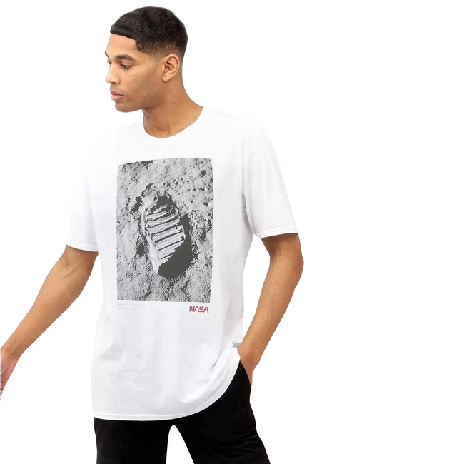 White - Lifestyle - NASA Mens One Step T-Shirt