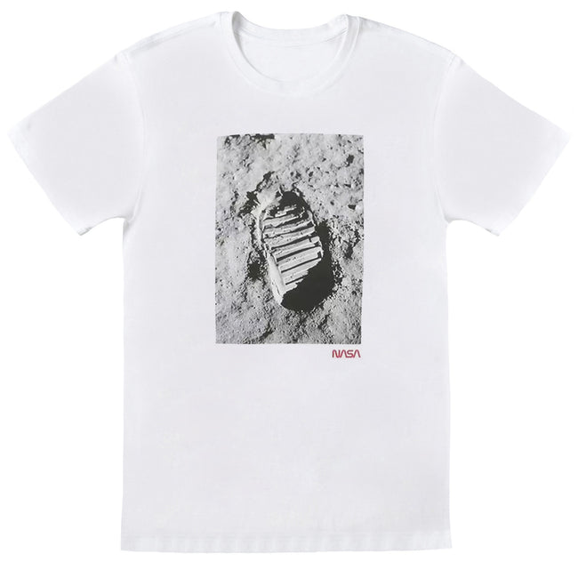 White - Front - NASA Mens One Step T-Shirt