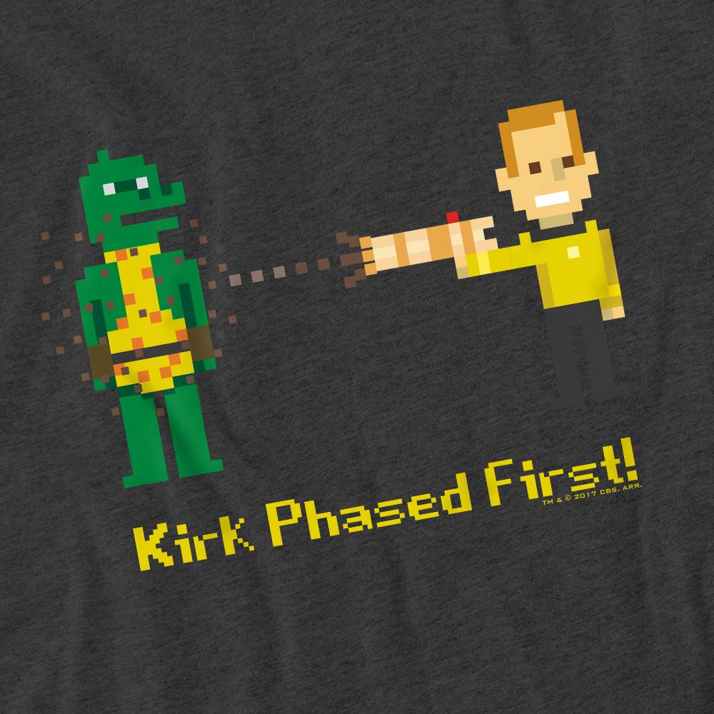 Charcoal - Pack Shot - Star Trek Unisex Adult Kirk Phased First T-Shirt