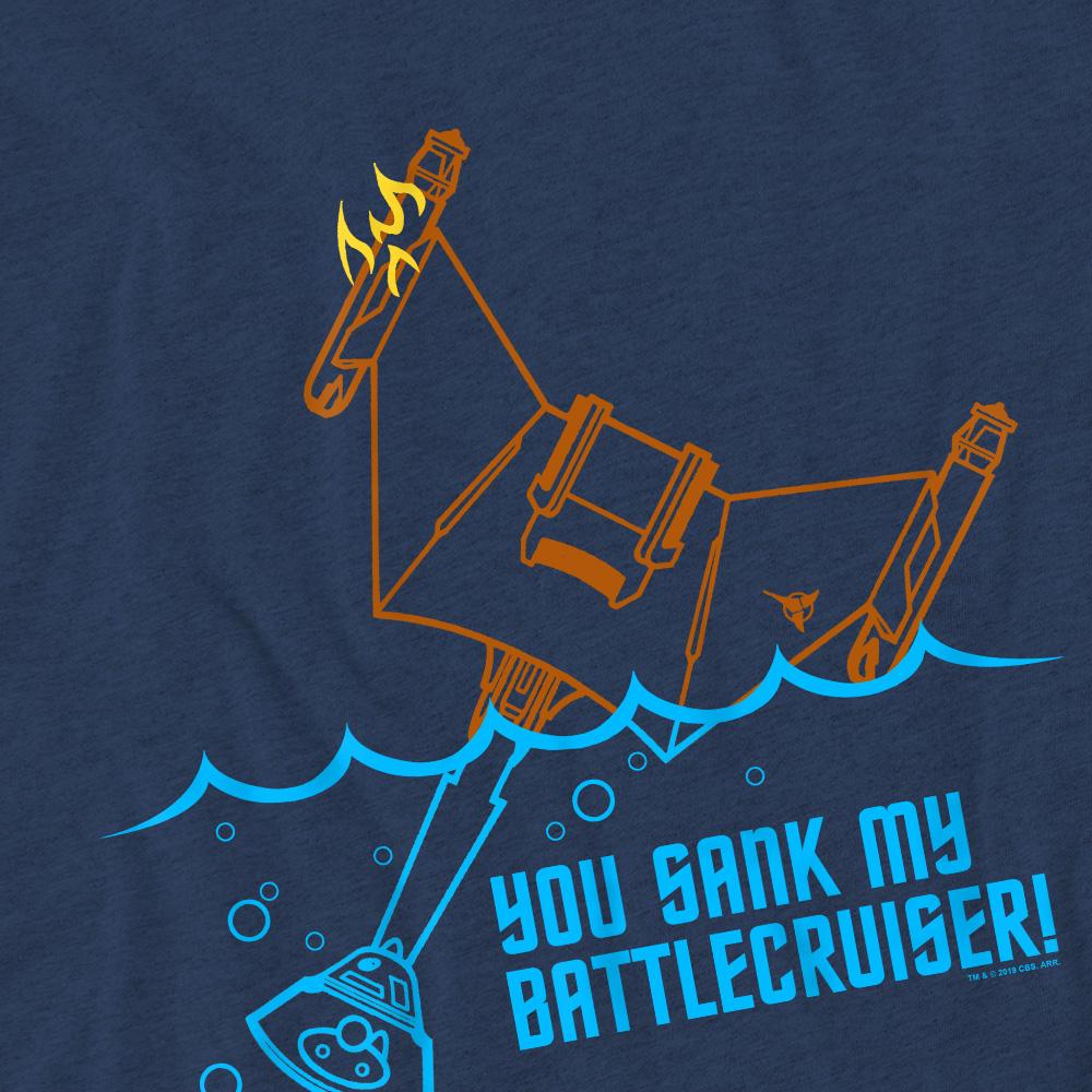 Navy - Pack Shot - Star Trek Unisex Adult Battlecruiser T-Shirt