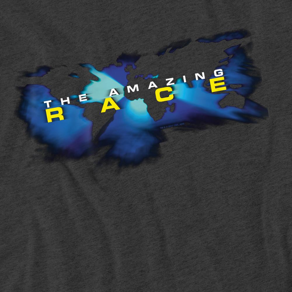 Charcoal - Pack Shot - The Amazing Race Unisex Adult Faded Globe T-Shirt