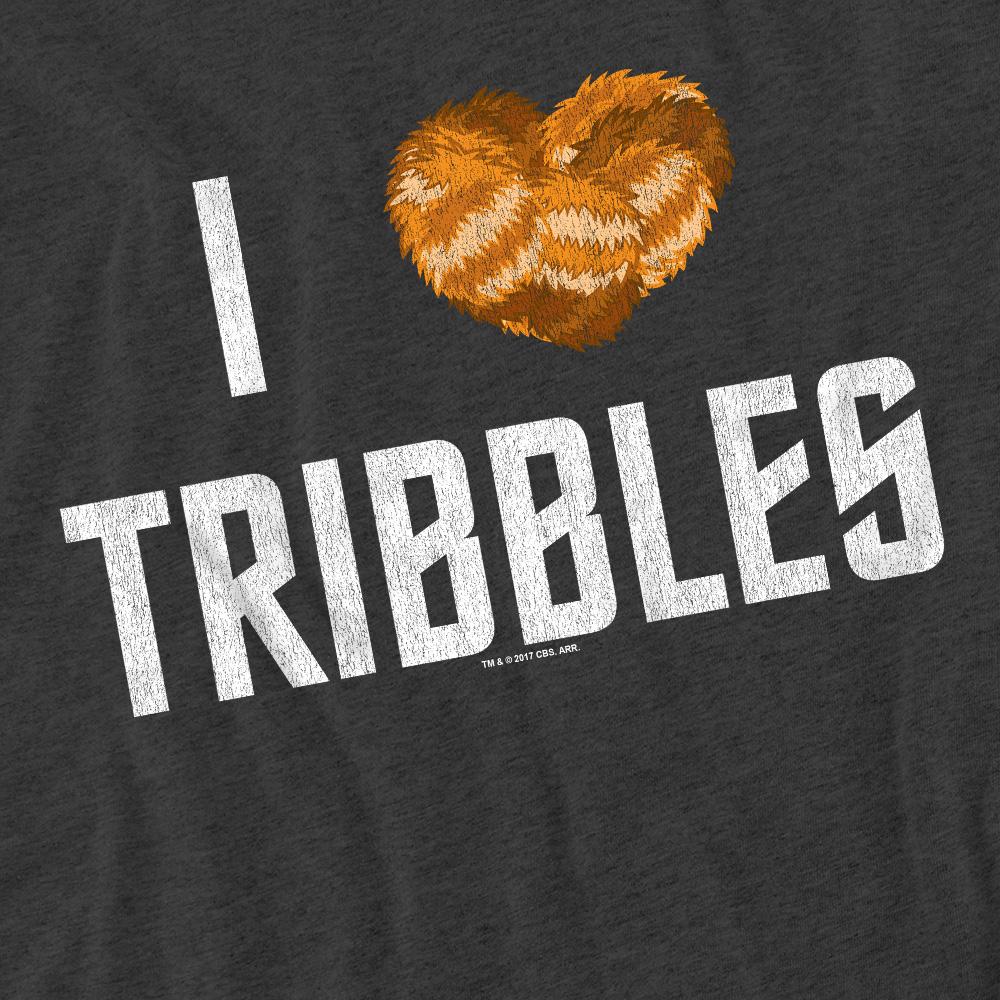 Charcoal - Pack Shot - Star Trek Unisex Adult I Heart Tribbles T-Shirt