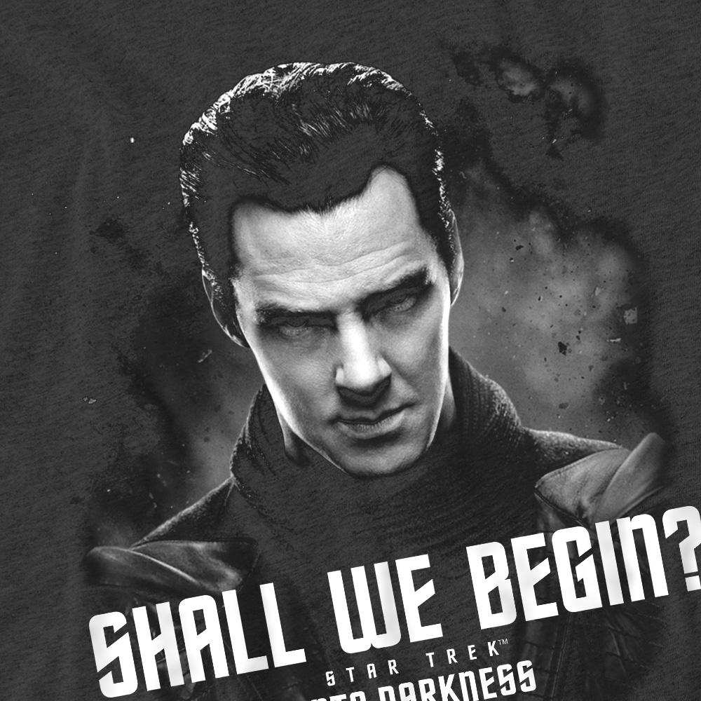 Charcoal - Pack Shot - Star Trek: Into Darkness Unisex Adult Shall We Begin T-Shirt