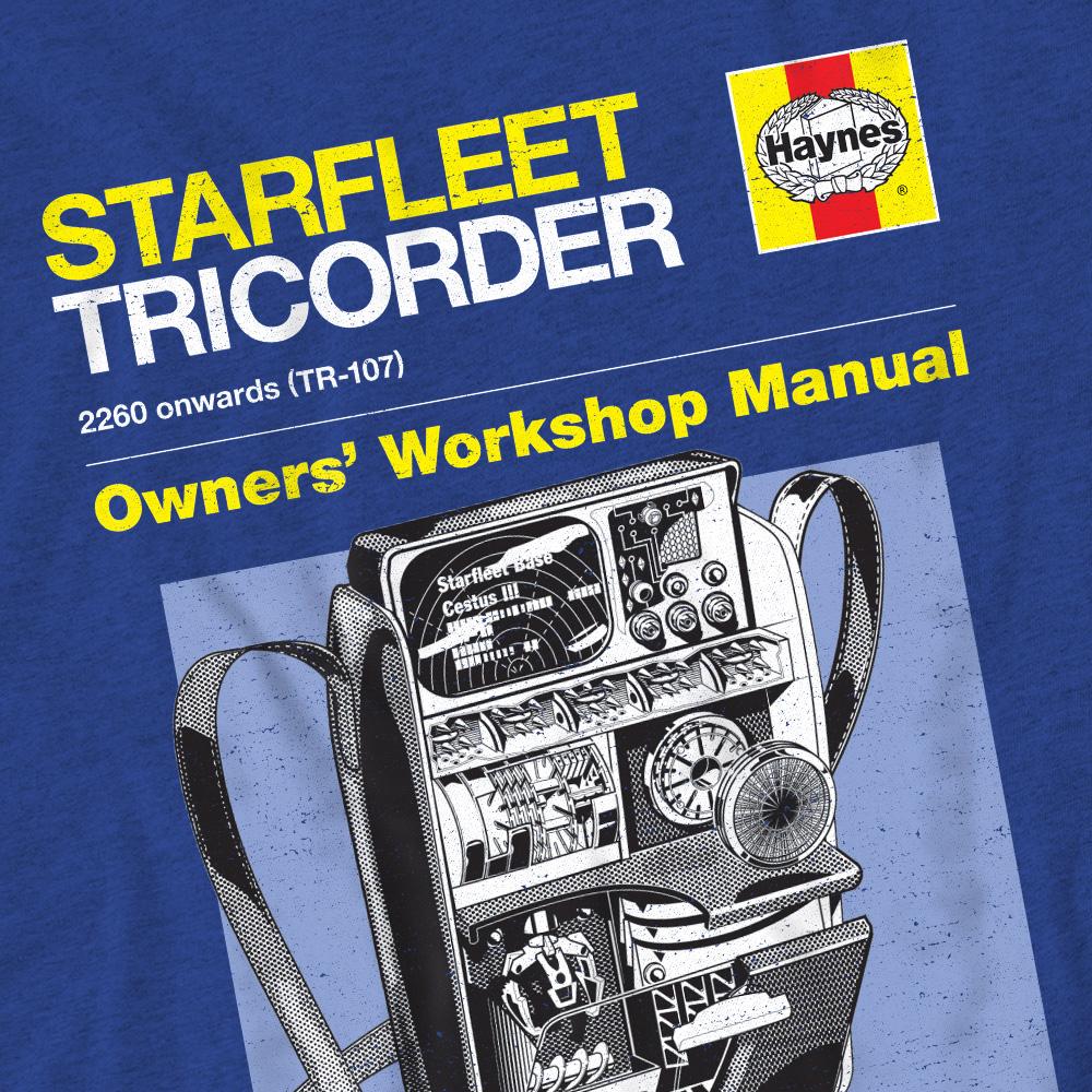 Royal Blue - Pack Shot - Star Trek Unisex Adult Tricorder Manual T-Shirt
