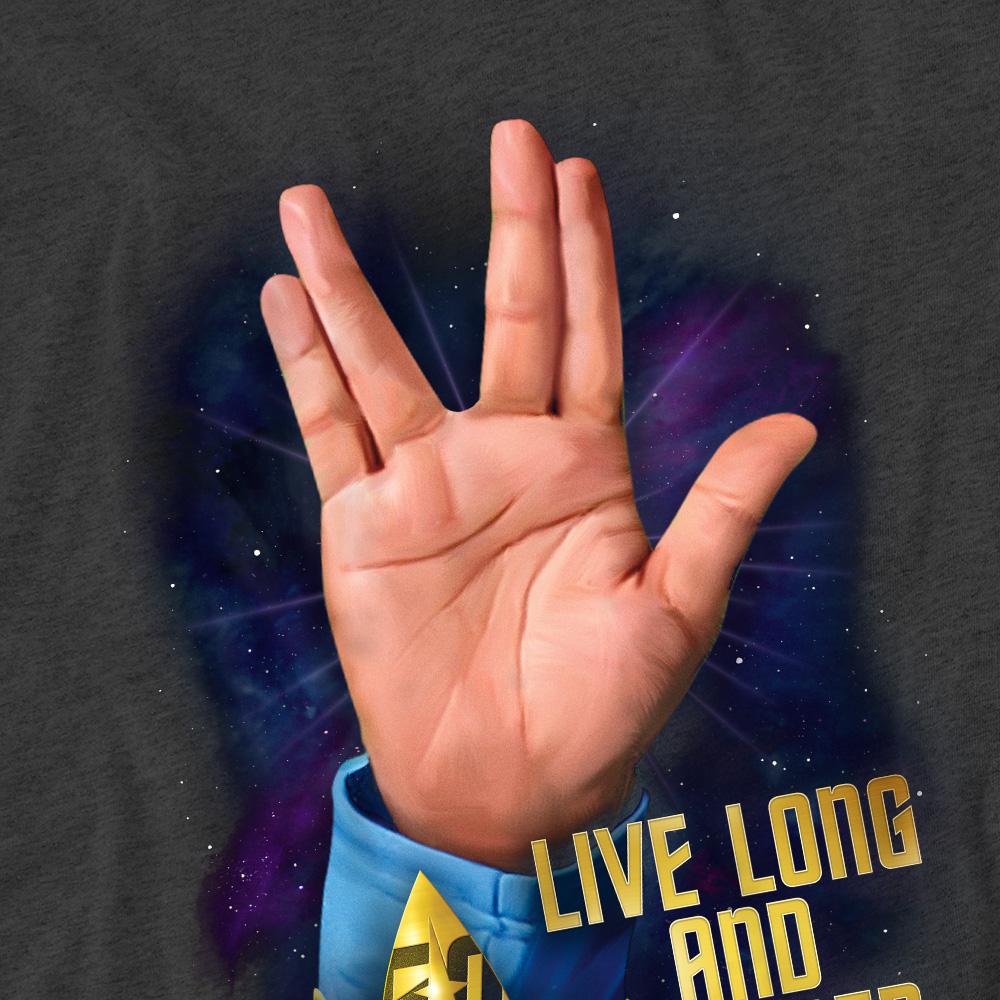 Charcoal - Pack Shot - Star Trek Unisex Adult LLAP 50 T-Shirt