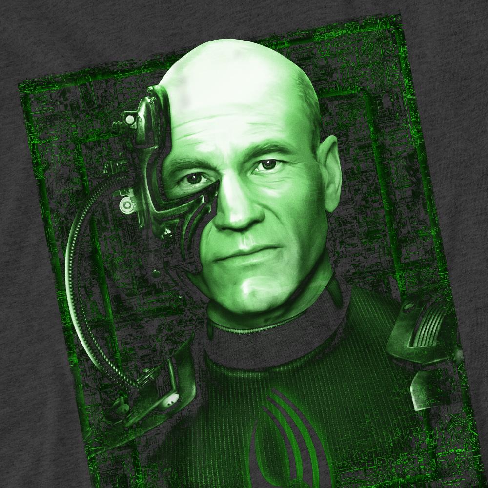 Charcoal - Pack Shot - Star Trek Unisex Adult Locutus of Borg T-Shirt