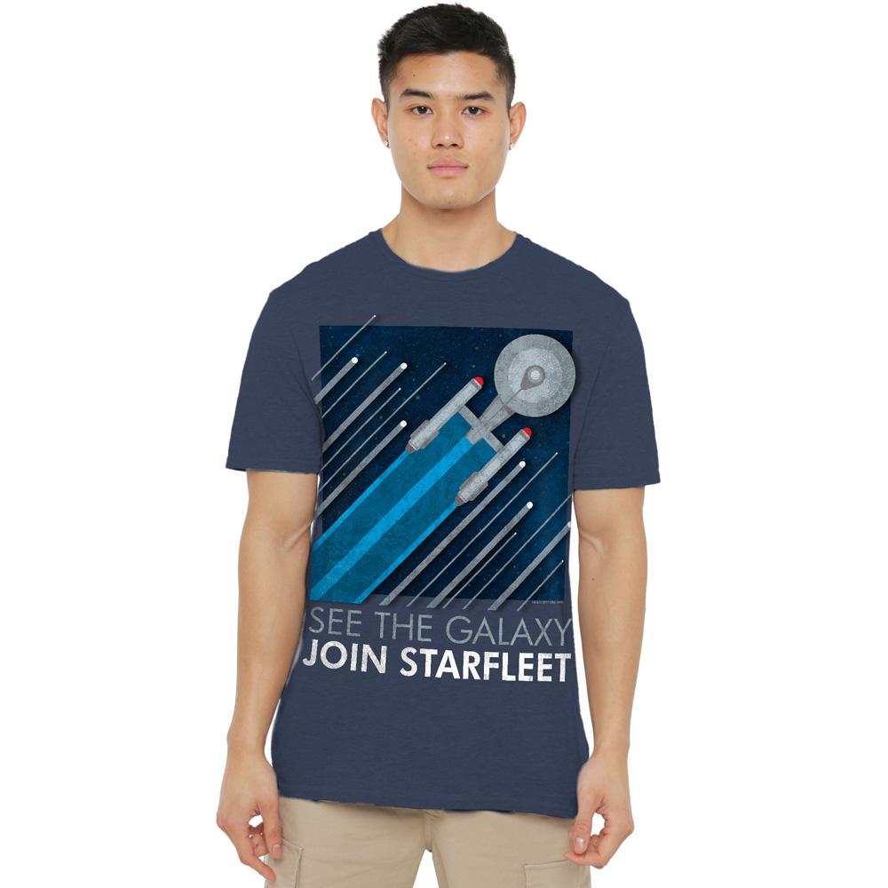 Navy - Pack Shot - Star Trek Unisex Adult Starfleet Recruitment Poster T-Shirt