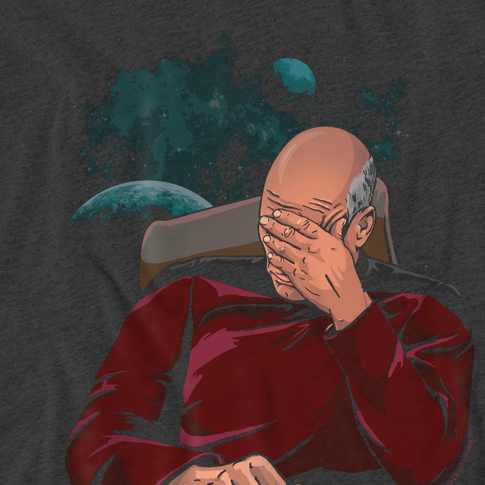 Charcoal - Pack Shot - Star Trek Unisex Adult Facepalm T-Shirt