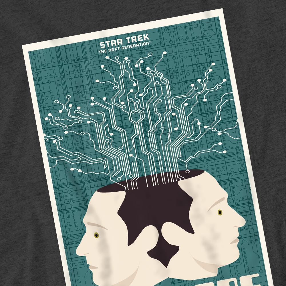 Charcoal - Pack Shot - Star Trek Unisex Adult The Next Generation Season 1 Episode 13 T-Shirt