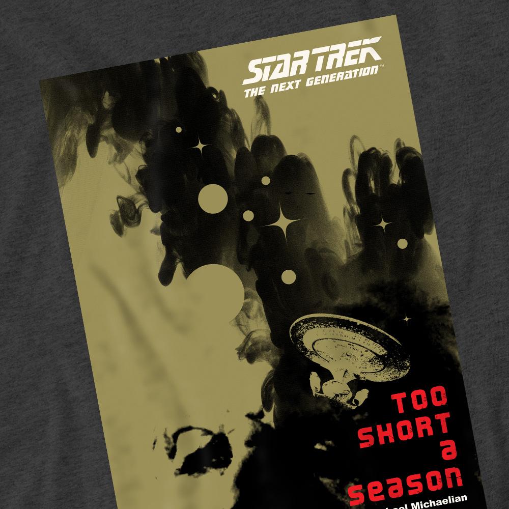 Charcoal - Pack Shot - Star Trek Unisex Adult The Next Generation Season 1 Episode 16 T-Shirt