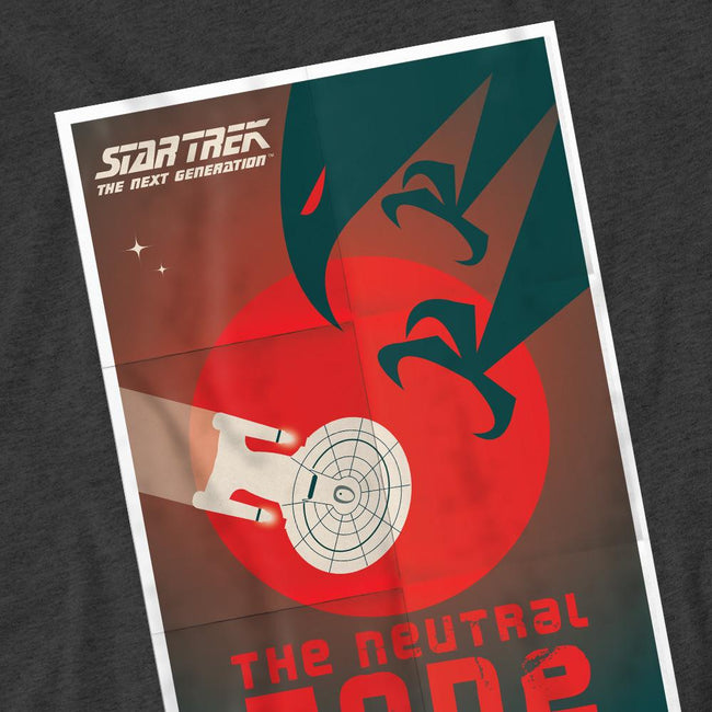 Charcoal - Pack Shot - Star Trek Unisex Adult The Next Generation Season 1 Episode 26 T-Shirt