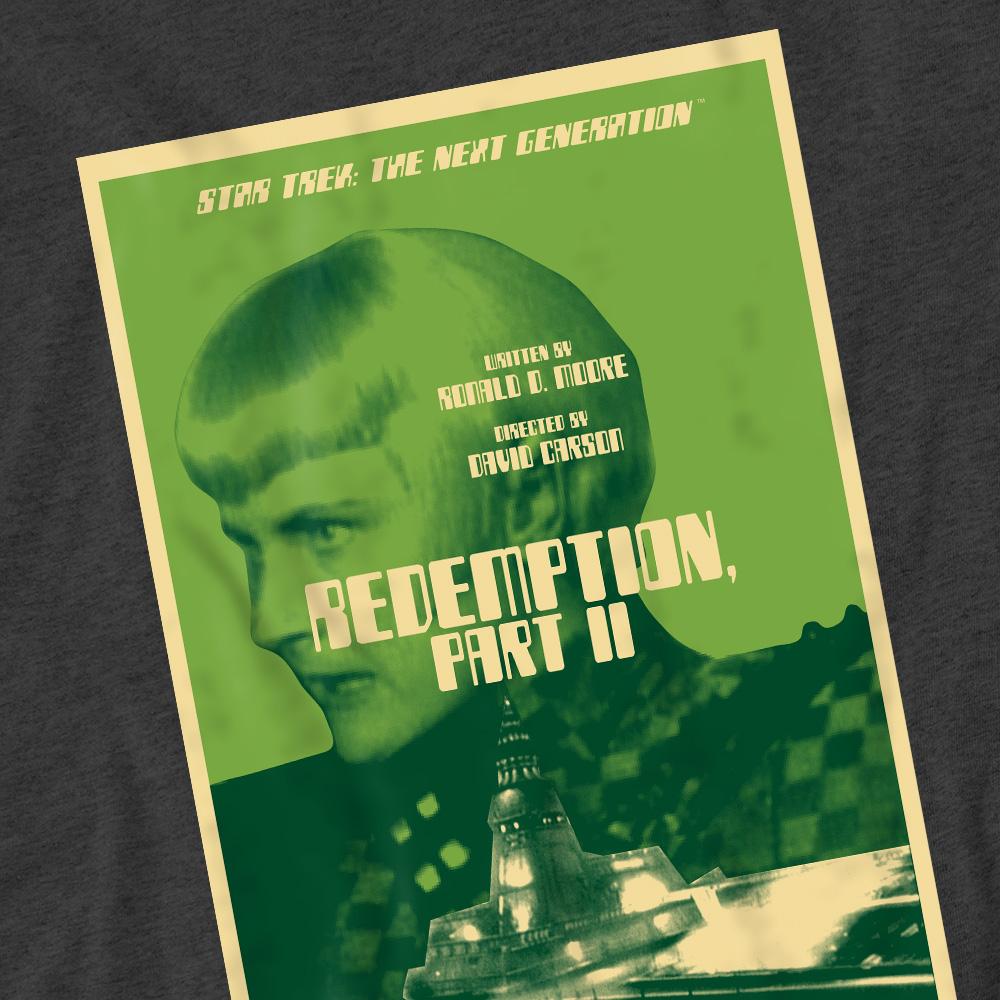 Charcoal - Pack Shot - Star Trek Unisex Adult The Next Generation Season 5 Episode 1 T-Shirt