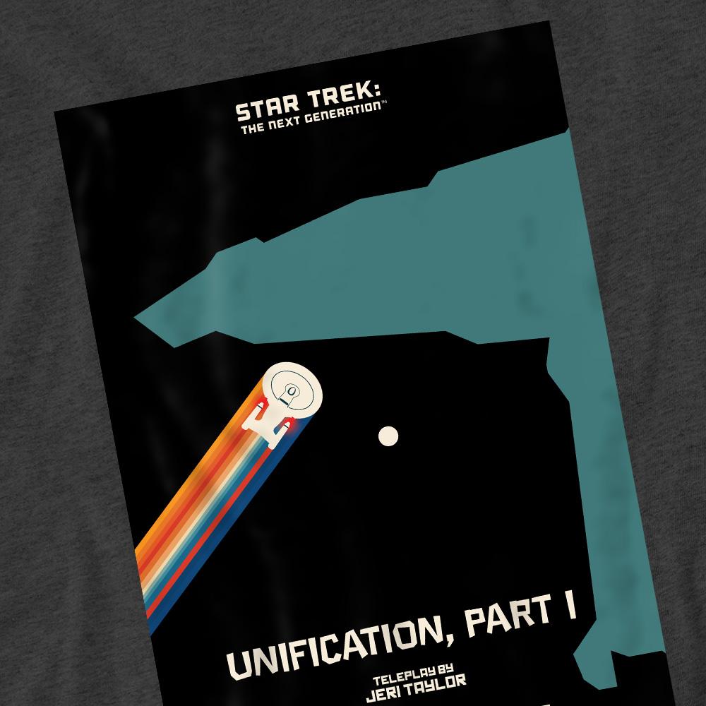Charcoal - Pack Shot - Star Trek Unisex Adult The Next Generation Season 5 Episode 7 T-Shirt