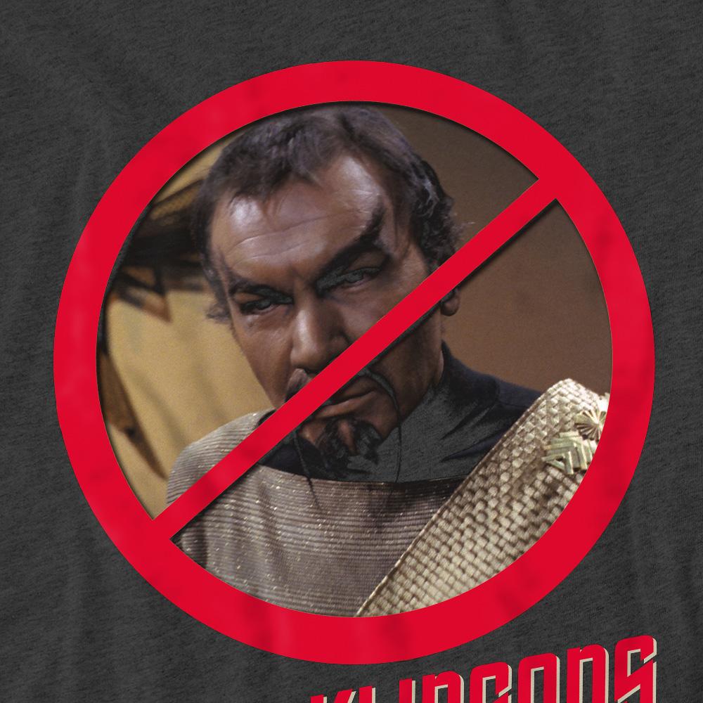 Charcoal - Pack Shot - Star Trek Unisex Adult No Klingons T-Shirt