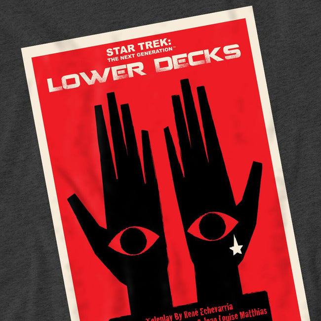 Charcoal - Pack Shot - Star Trek Unisex Adult The Next Generation Season 7 Episode 15 T-Shirt