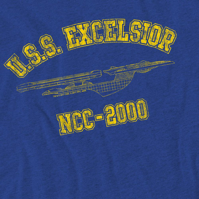 Royal Blue - Pack Shot - Star Trek Unisex Adult Excelsior Athletic T-Shirt