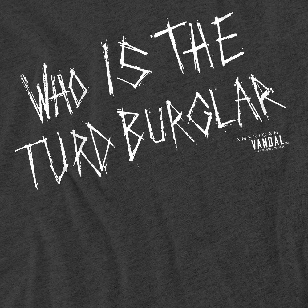 Charcoal - Pack Shot - American Vandal Unisex Adult Turd Burglar T-Shirt