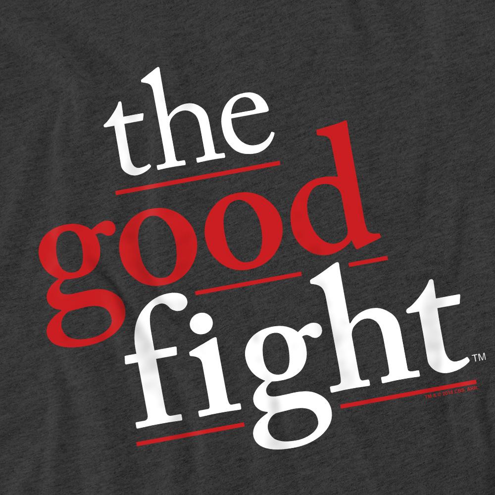 Charcoal - Pack Shot - The Good Fight Unisex Adult Logo T-Shirt