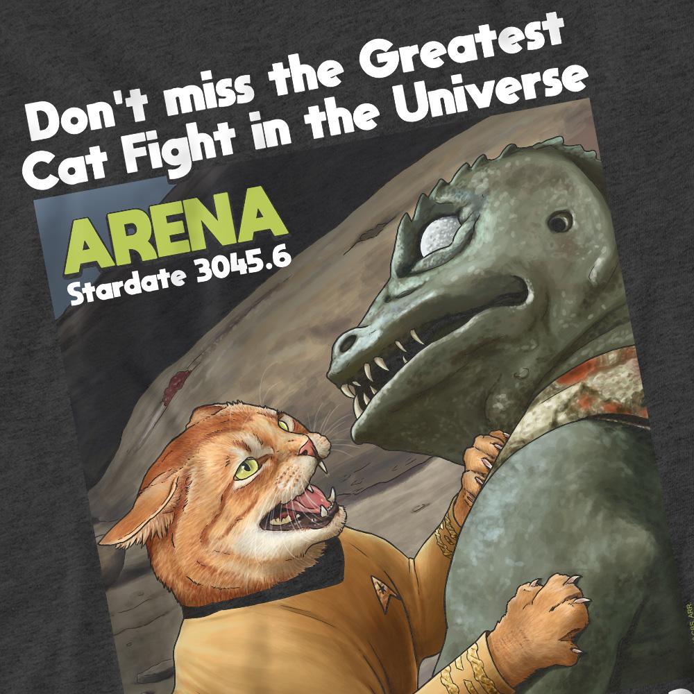 Charcoal - Pack Shot - Star Trek Unisex Adult Cat Fight T-Shirt