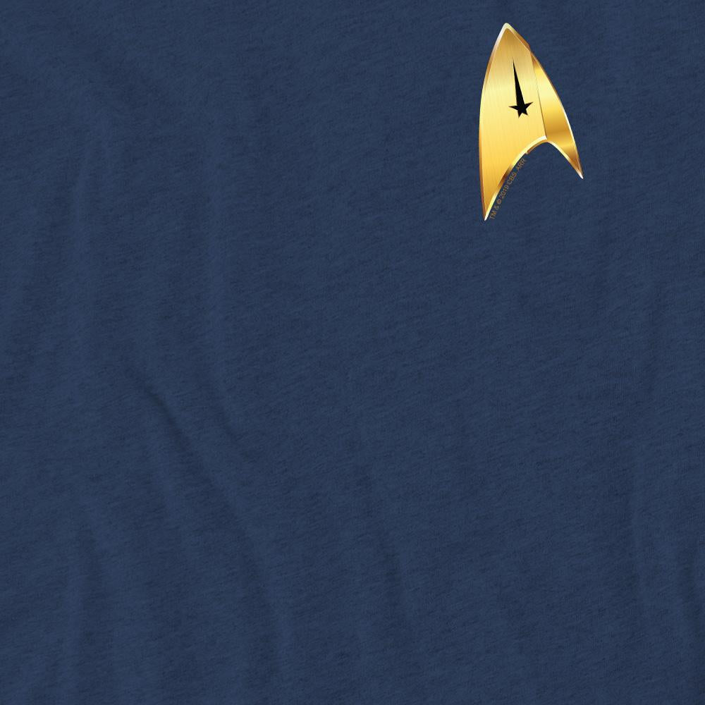 Navy - Pack Shot - Star Trek: Discovery Unisex Adult Command Badge T-Shirt
