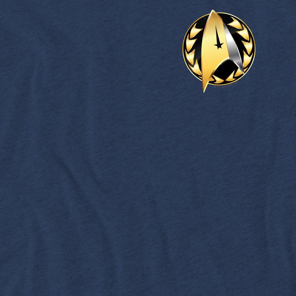 Navy - Pack Shot - Star Trek: Discovery Unisex Adult Admiral Badge T-Shirt