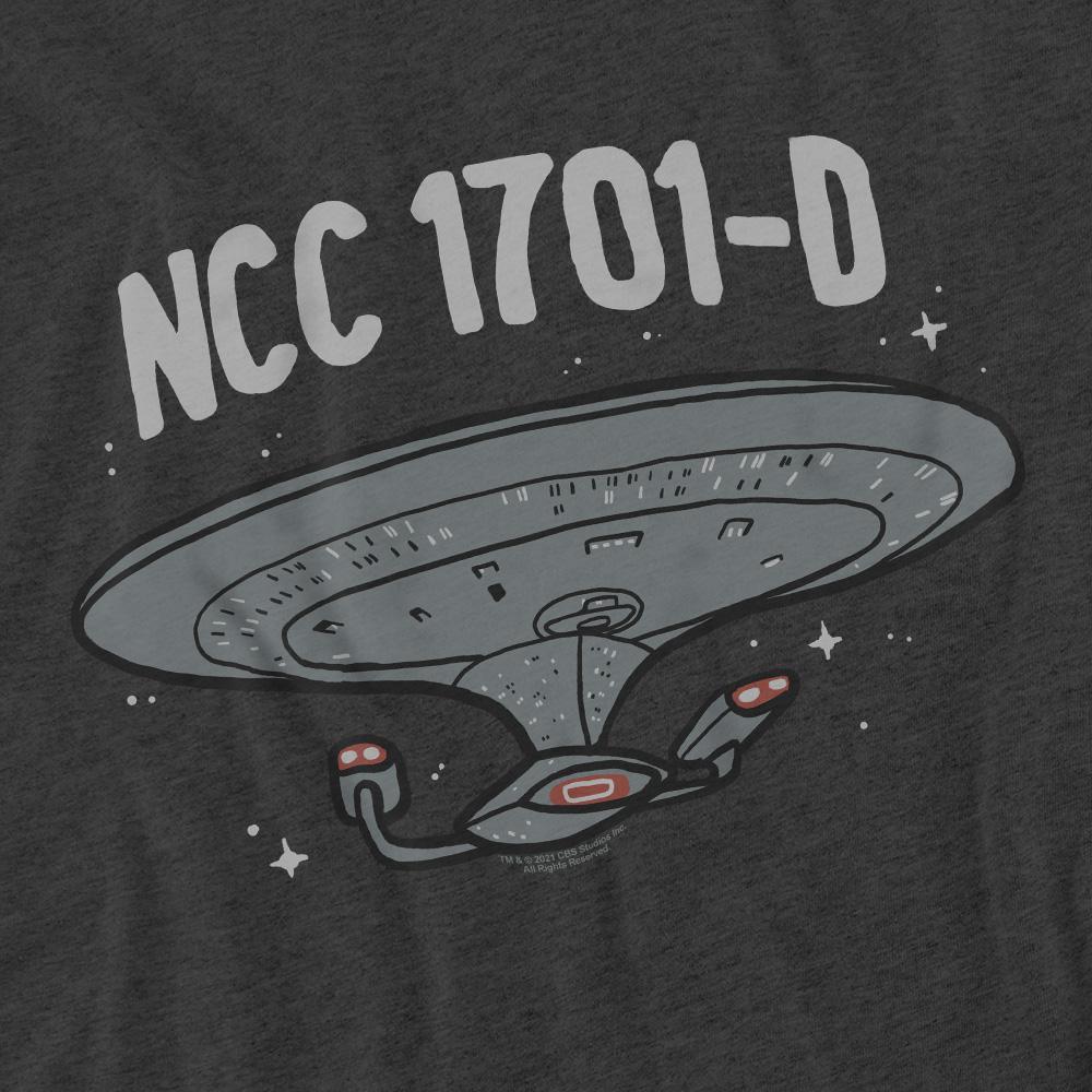 Charcoal - Pack Shot - Star Trek Unisex Adult The Next Generation T-Shirt