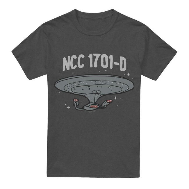 Charcoal - Front - Star Trek Unisex Adult The Next Generation T-Shirt